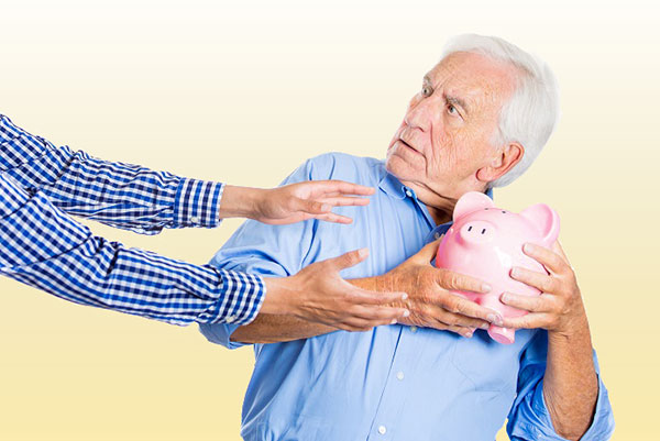 financial elder abuse piggybank